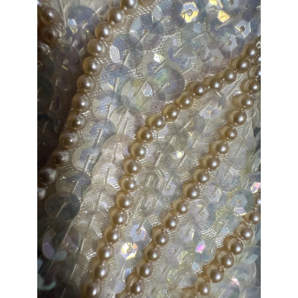 Vintage Beaded Clutch – Iridescent Sequins – Made‎ in Japan Formal Evening Bag